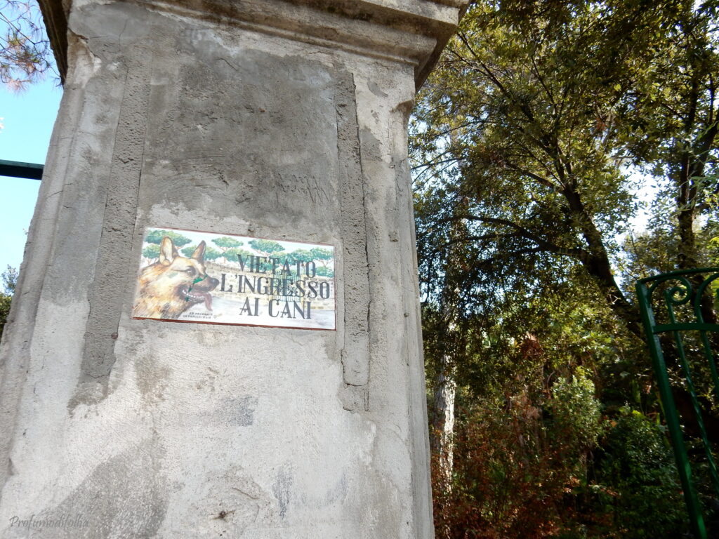 Ingresso vietati ai cani in un parco di Ischia Vacanze con il cane al mare. Ingresso nel parco vietato ai cani