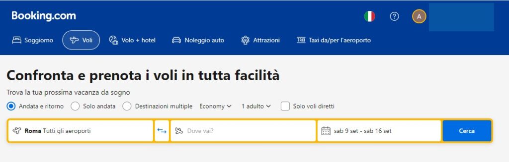 Come prenotare con Booking Voli Come prenotare un volo online con Booking Voli