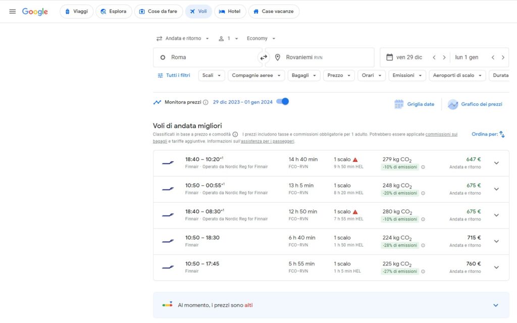 Risultato della ricerca su Google Viaggi Risultato della ricerca su Google Viaggi