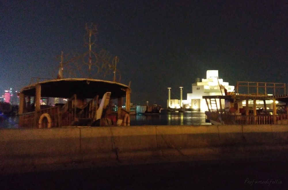 Dhow e Museo dell'Arte Islamica Diario di viaggio Giappone: skyline di Doha