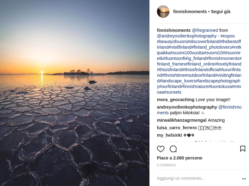 finlandia su instagram