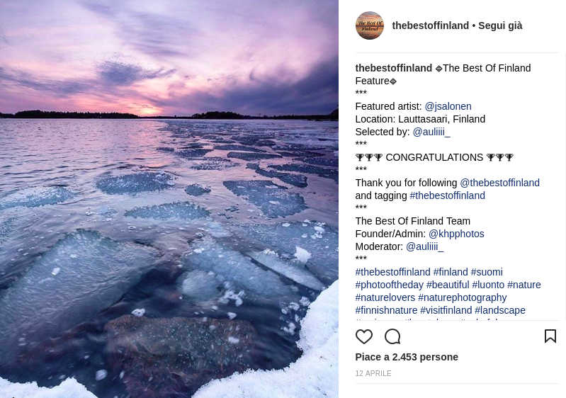 finlandia su instagram
