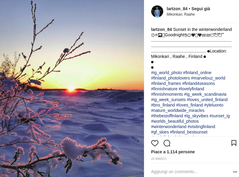 finlandia su instagram
