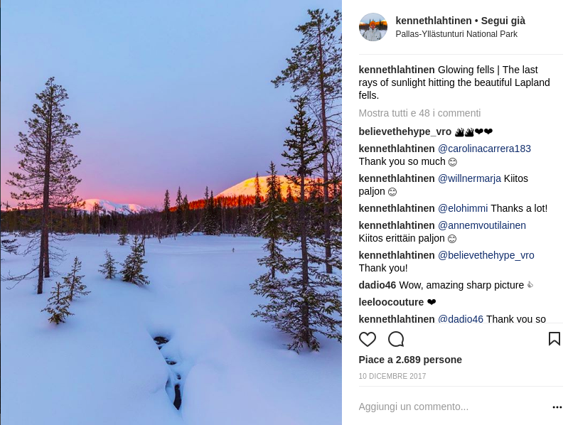 finlandia su instagram