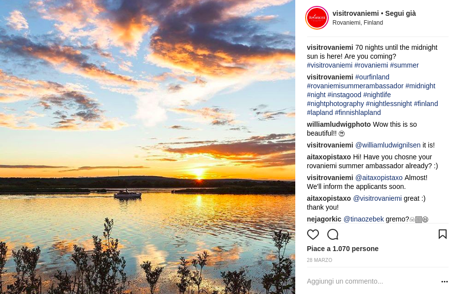 finlandia su instagram