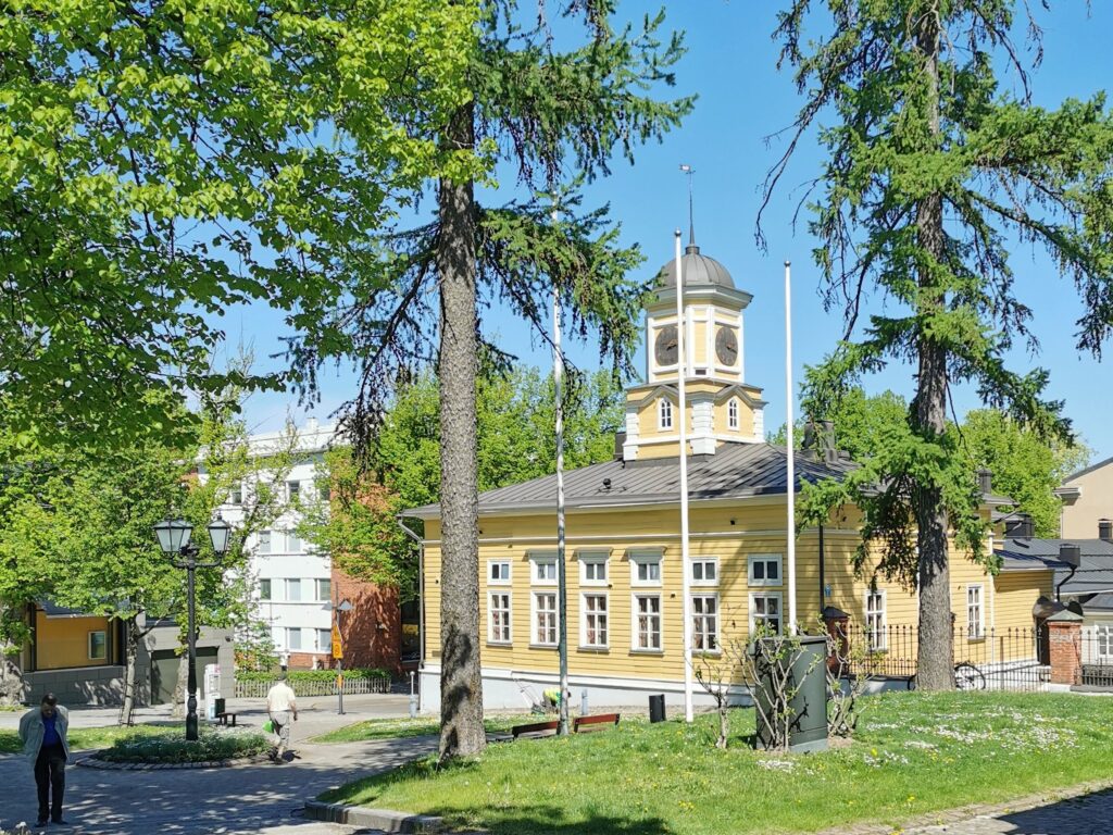 Il municipio di Lappeenranta Raatihuone, il municipio in legno di Lappeenranta, Finlandia