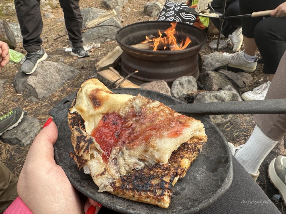 Regione dei laghi finlandesi: escursione nella foresta con pausa pancake