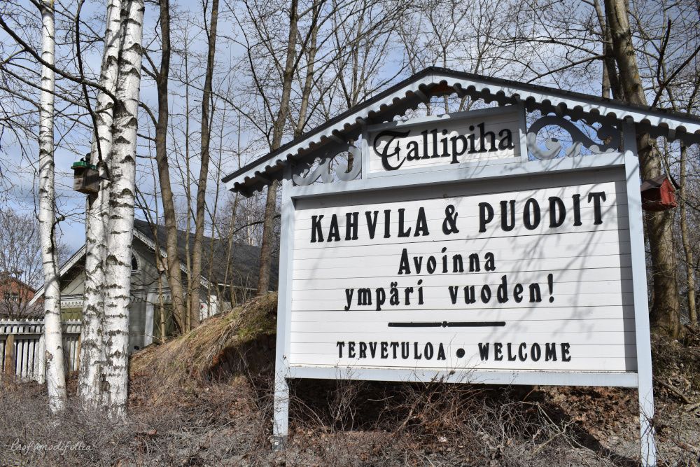 Cartello welcome to Tallipiha, Tampere Welcome to Tallipiha