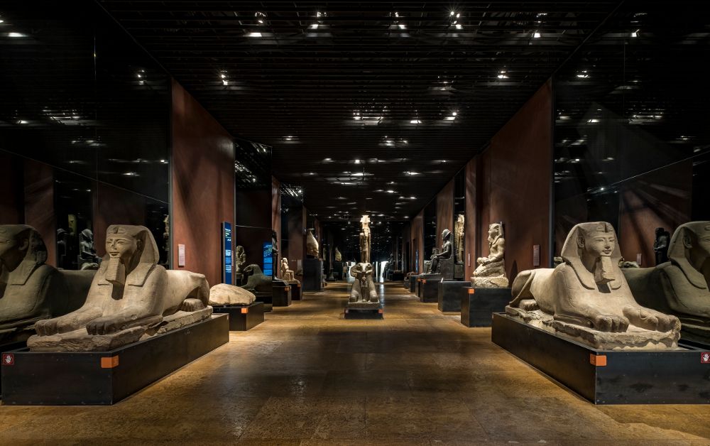 Tour virtuale musei: la Sala dei Re all'interno del Museo Egizio di Torino