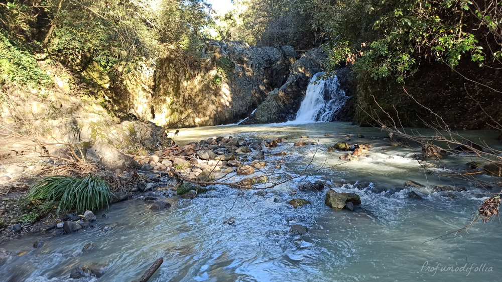 Cascatelle di Cerveteri, una delle cascate. Buoni propositi 2021